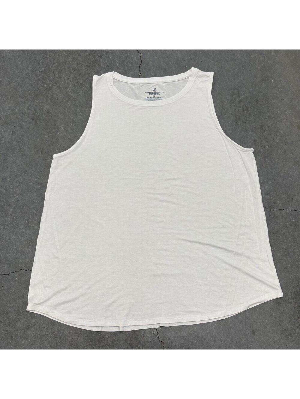 J+B Plain White Tank Top